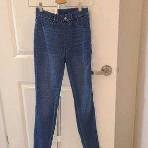 Uniqlo Ultra Stretch High Rise Denim Leggings Pants Size XS
